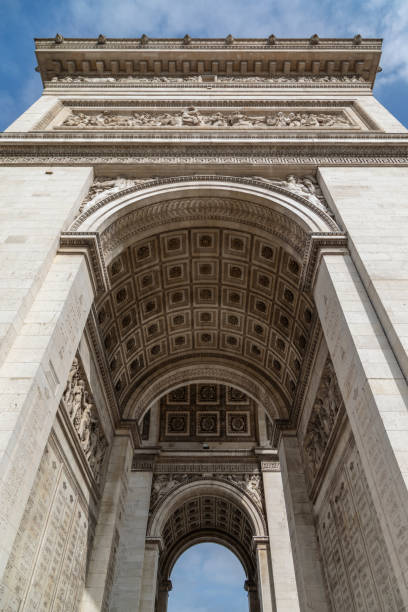 istock Low-angle view of the  Arc de Triomphe in Paris 1848374321