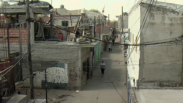 A Shantytown in Barracas District, Buenos Aires, Argentina.