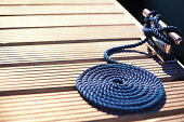 pier cleat and a mooring rope