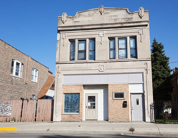 istock Converted Edwardian shop building in Hegewisch, Chicago 184839075
