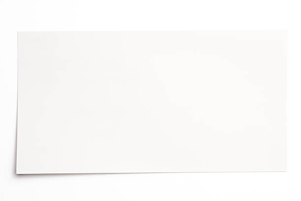istock Isolated shot of blank card on white background 184839354