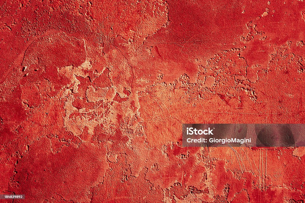 Parede vermelha Grunge, textura de fundo de gesso - Royalty-free Abstrato Foto de stock
