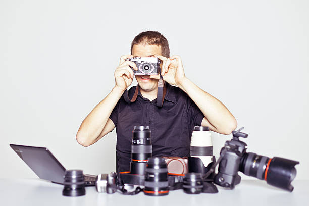 istock Photographer with photographic equipment 184839943