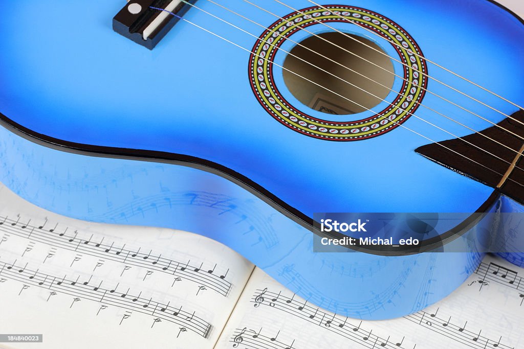 Blu chitarra e tuning - Foto stock royalty-free di Accordo