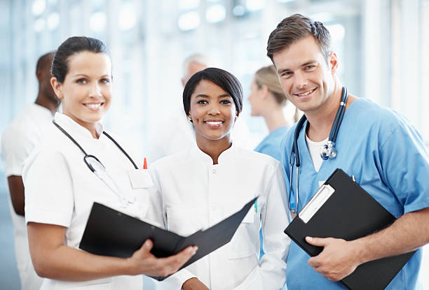 istock Group of smiling medical professionals 184840073