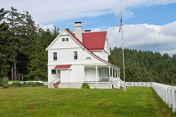 Heceta Head light house at sunset on the Oregon Coast