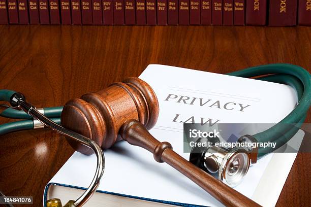 Privacy Law Stethoscope And Gavel Stock Photo - Download Image Now - Beauty, Book, Election