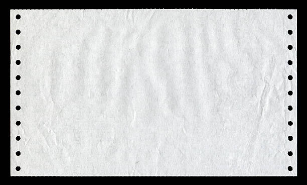 ホワイトのドットマトリックスプリンタ用紙 - textured effect textured white document ストックフォトと画像