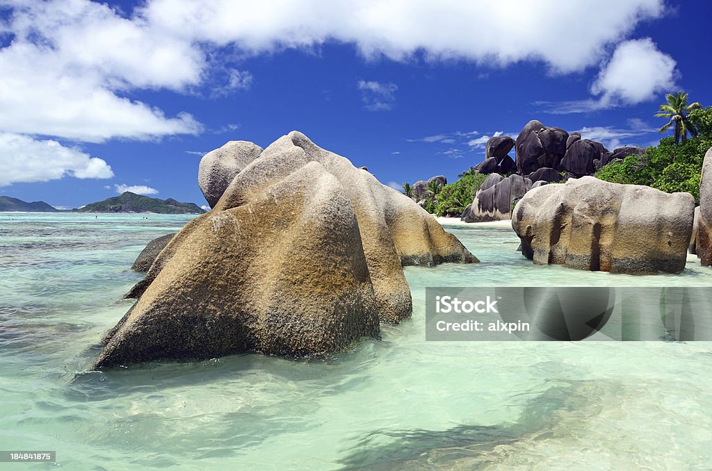 Seychelles paisaje marino - Foto de stock de Agua libre de derechos