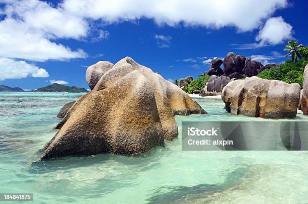 Seychelles Paisaje Marino Foto de stock y más banco de imágenes de Agua - Agua, Arena, Azul