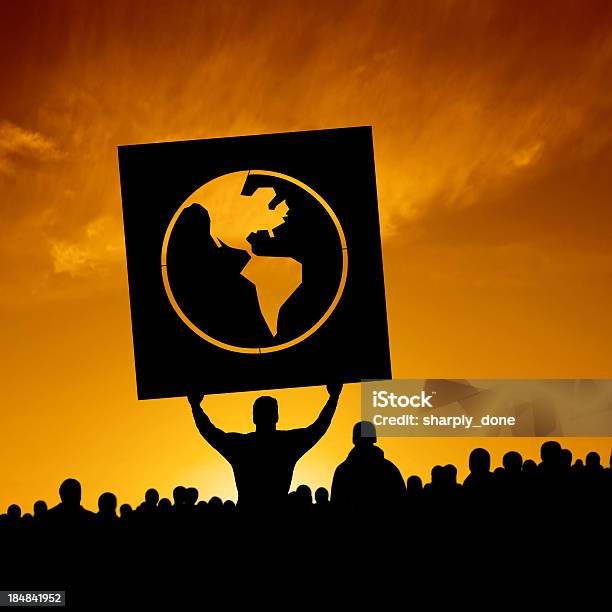 Xxxl Antiglobalization Protestors Stock Photo - Download Image Now - Globalization, Yellow, Activist