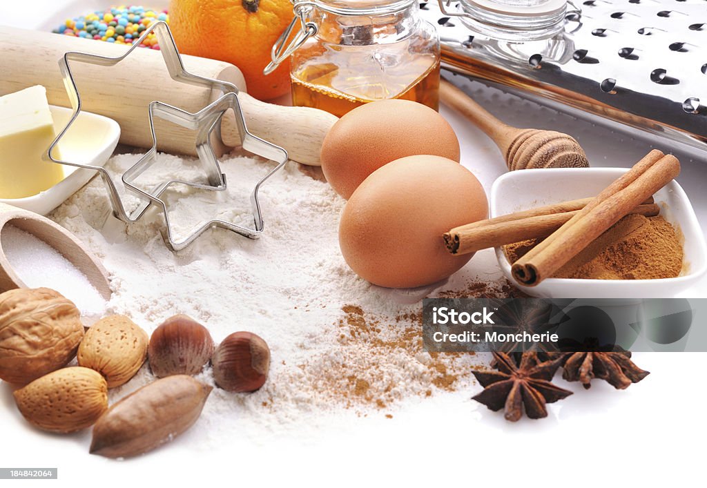 Baking Zutaten mit Textfreiraum - Lizenzfrei Backen Stock-Foto
