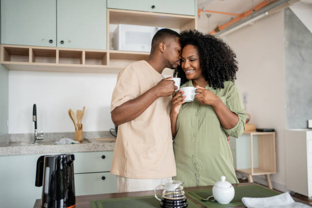 istock Couple enjoying coffee together at home 1848426920