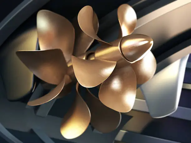 3D propeller of a yacht with DOF effect.Similar images: