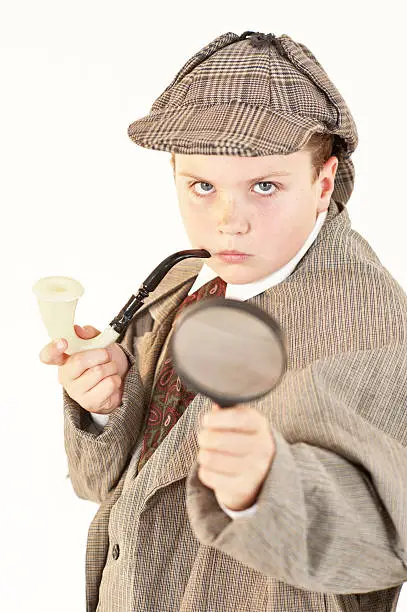 Young actor dressed as a famous detective.