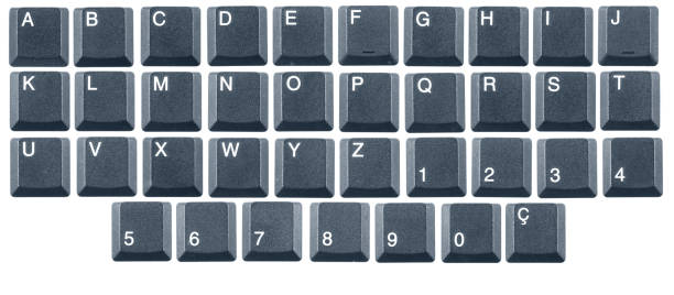 컴퓨터 키별 - computer keyboard alphabet letter a characters 뉴스 사진 이미지