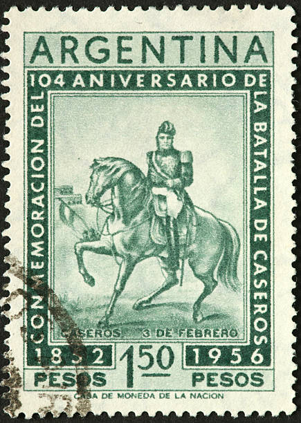 istock Argentine military leader on horseback 184844562