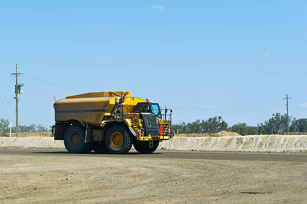istock water tanker / truck dust suppression on construction site 184845227