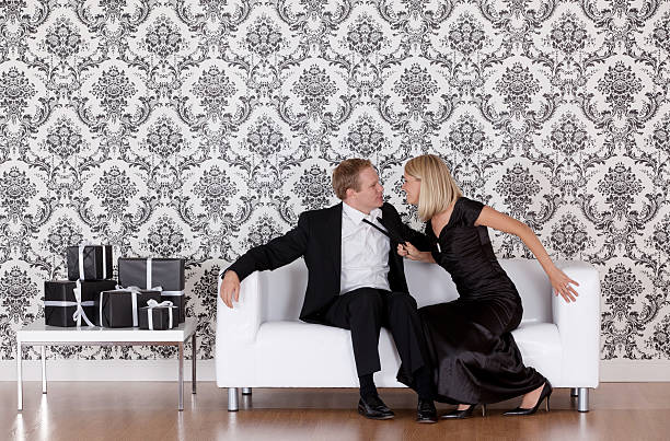 istock Woman flirting with a man 184845630