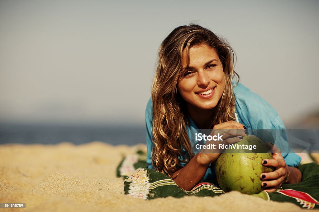 Brasilianischen Strand - Lizenzfrei Kokosnusswasser Stock-Foto