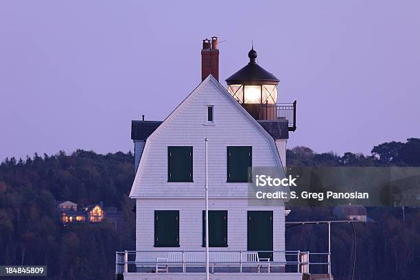 Rockland Frangimare Faro - Fotografie stock e altre immagini di Maine - Maine, Rockland - Maine, Ambientazione esterna