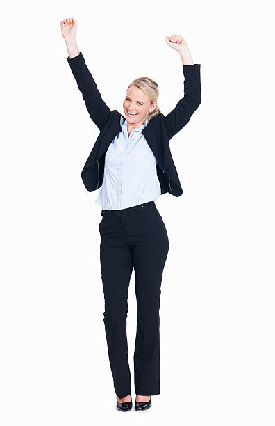 istock Business woman celebrating victory 184845883