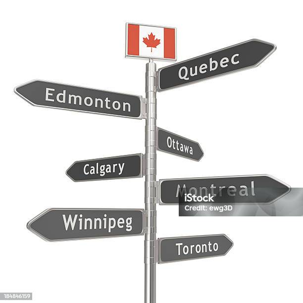Vuoto Cartellocanada Città - Fotografie stock e altre immagini di Winnipeg - Canada - Winnipeg - Canada, Calgary, Argentato