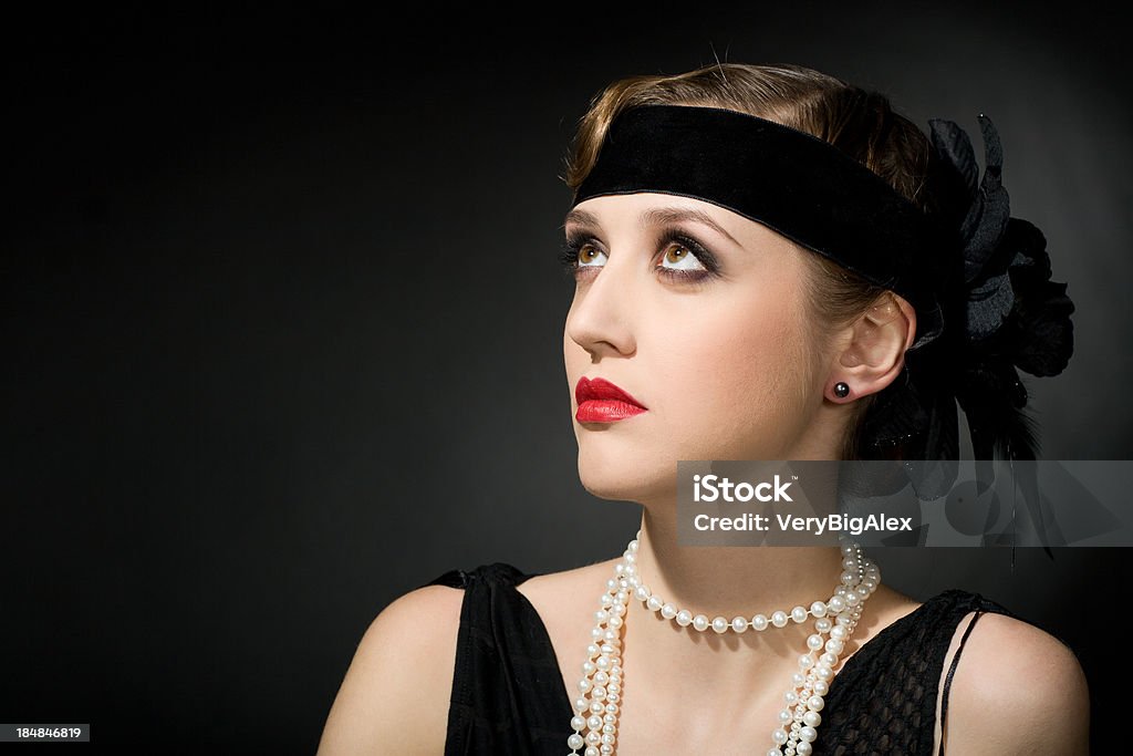 Retro mulher - Foto de stock de 1930-1939 royalty-free