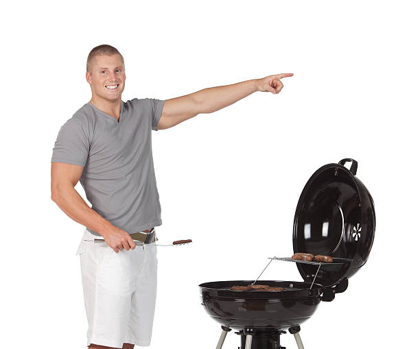 istock Man cooking on a barbecue grill 184846829