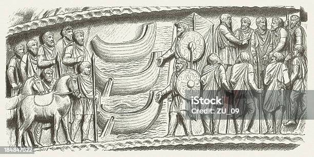 Ilustración de Alliance Celebrados Entre Dos Germanic Tribus Colonna Antonia Publ 1880 y más Vectores Libres de Derechos de Acuerdo