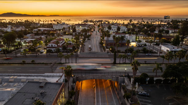 istock Sunrise on State Street in Santa Barbara 1848470520