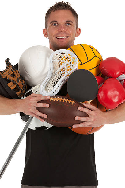 Man carrying sports equipment