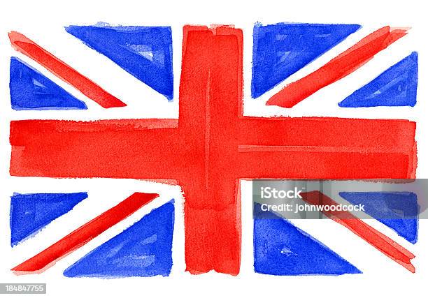 Uk Flag Watercolor Stock Illustration - Download Image Now - English Flag, Watercolor Painting, Flag