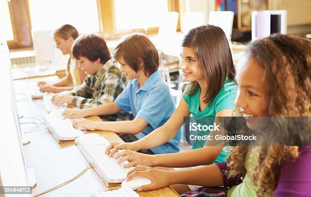 Group Of School Students Stock Photo - Download Image Now - Beautiful People, Beauty, Boys