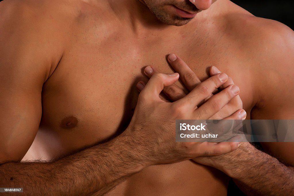 Brustschmerzen - Lizenzfrei Illustration Stock-Foto