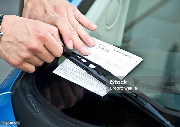 Parking Prohibition Violation Ticket Stock Photo - Download Image Now - Traffic, No Parking Sign, Car