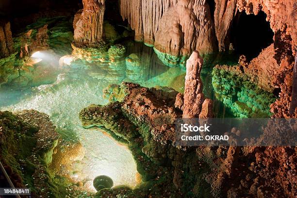 Beautiful Underground Cavern Pool Stock Photo - Download Image Now - Luray Caverns, Cave, Shenandoah River Valley
