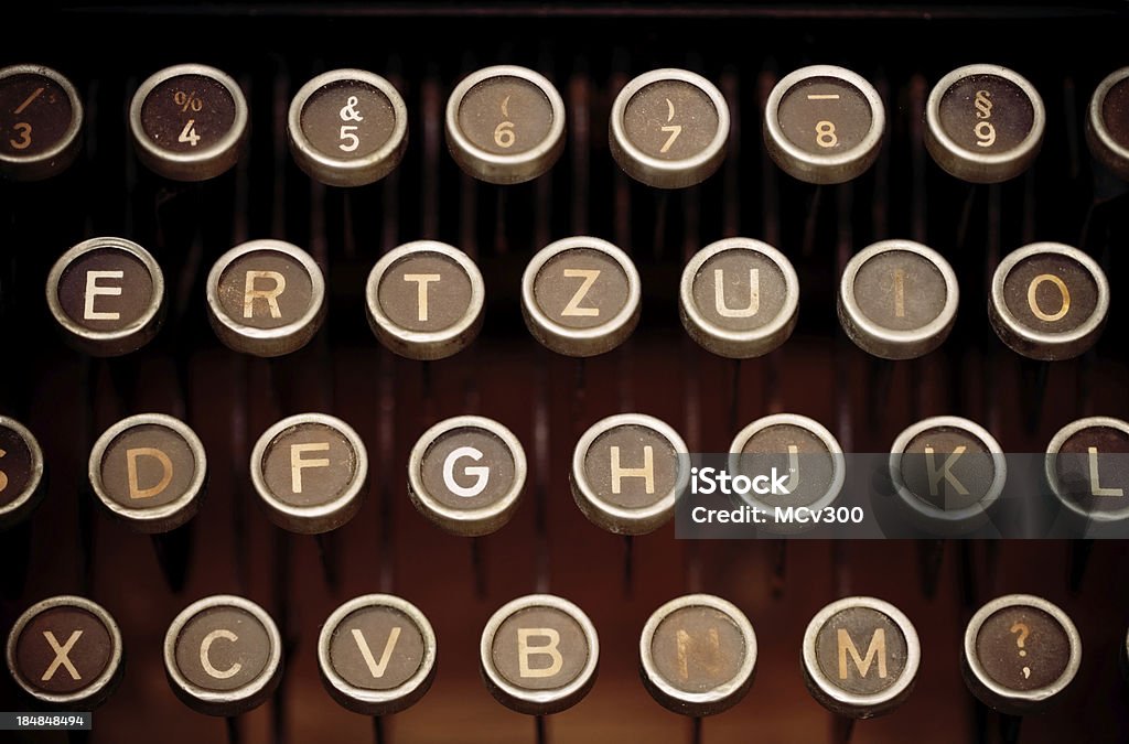 Teclas de máquina de escrever, close-up - Royalty-free Acabado Foto de stock