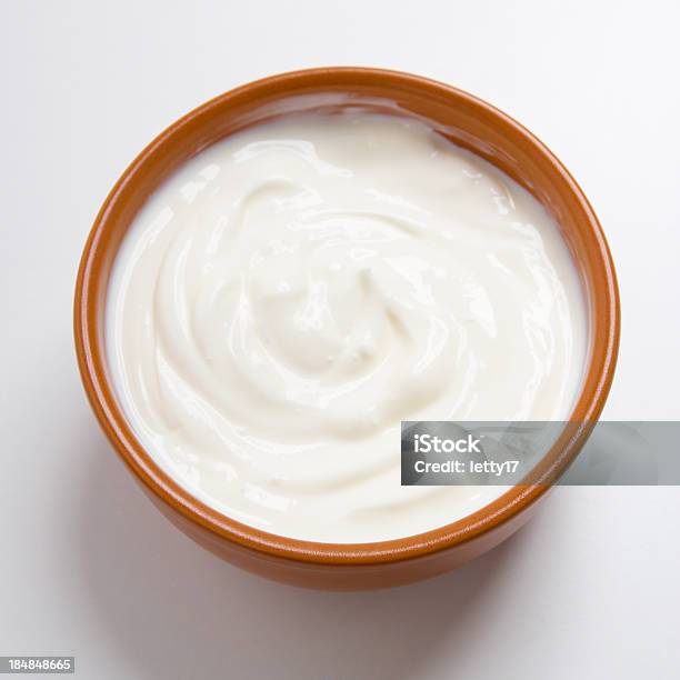 Feito Em Casa Iogurte - Fotografias de stock e mais imagens de Iogurte - Iogurte, Cultura grega, Creme Amargo
