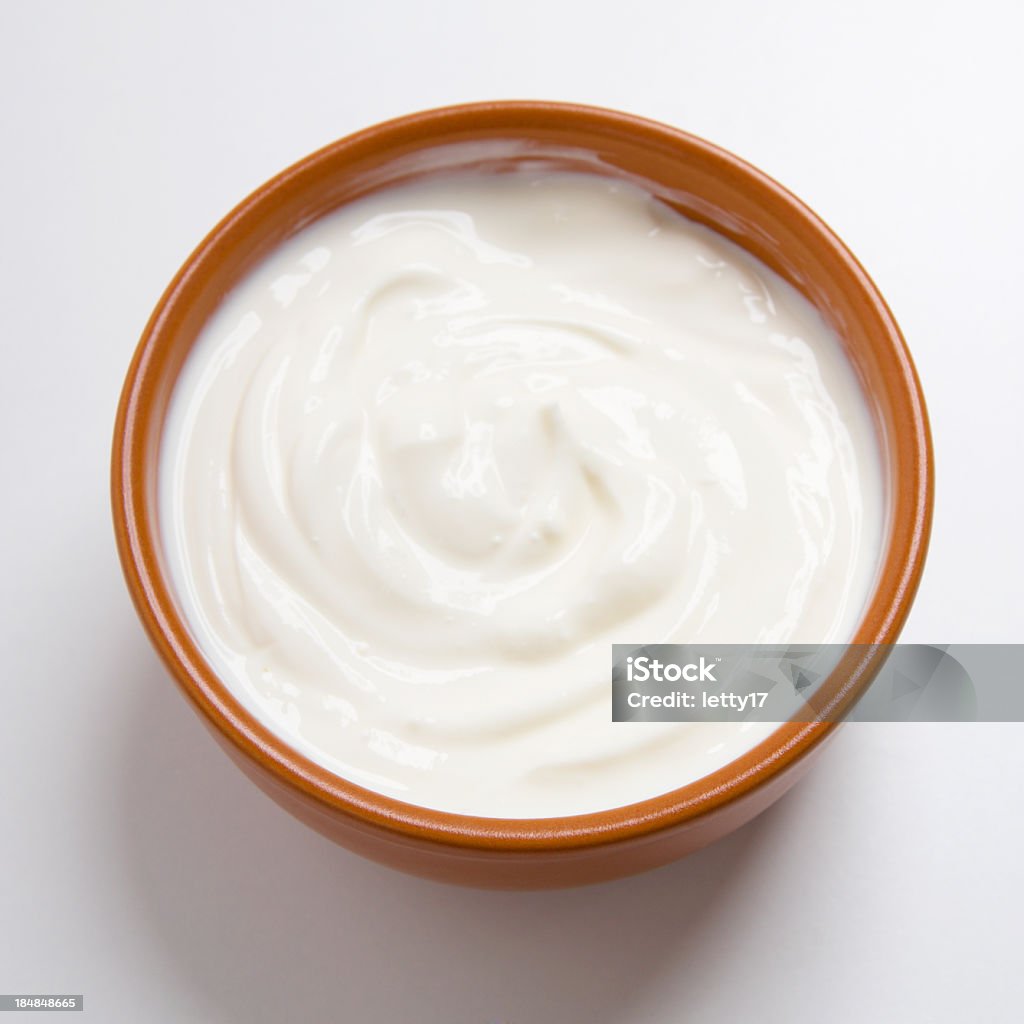 Домашние йогурт - Стоковые фото Йогурт роялти-фри
