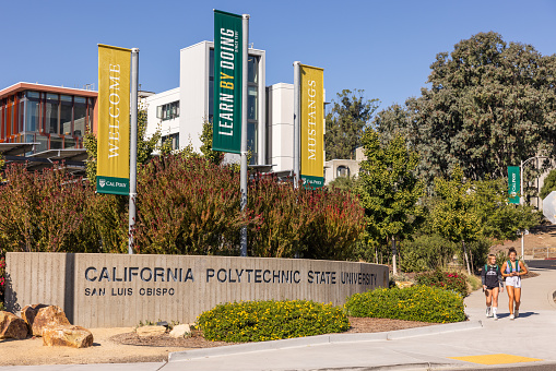 San Luis Obispo California, USA - 11-10-2023: California Polytechnic State University at San Luis Obispo known simply as \