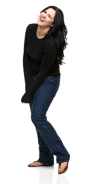istock Laughing Happy Young Woman Standing 184848850