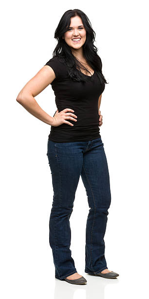 istock Happy Young Woman Standing 184849009