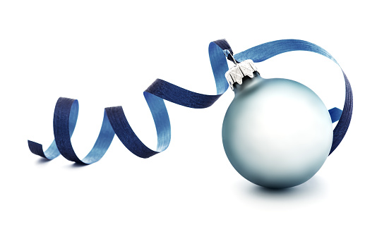 Christmas decoration white and blue