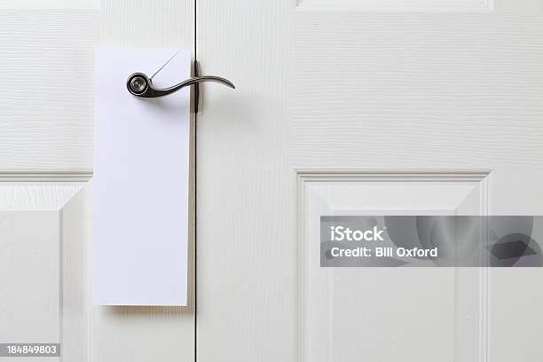 Door Hanger Stock Photo - Download Image Now - Door, Hanging, Blank