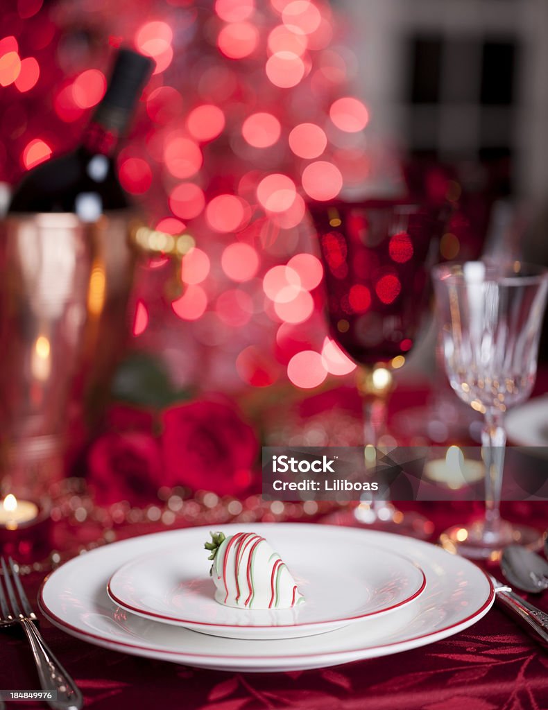 Romantic Dining A dreamy romantic dinner for that special occasion.LOVE AND VALENTINE'S DAY Place Setting Stock Photo