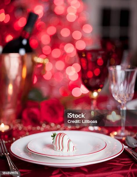 Romantic Dining Stock Photo - Download Image Now - Place Setting, Valentine's Day - Holiday, Alcohol - Drink