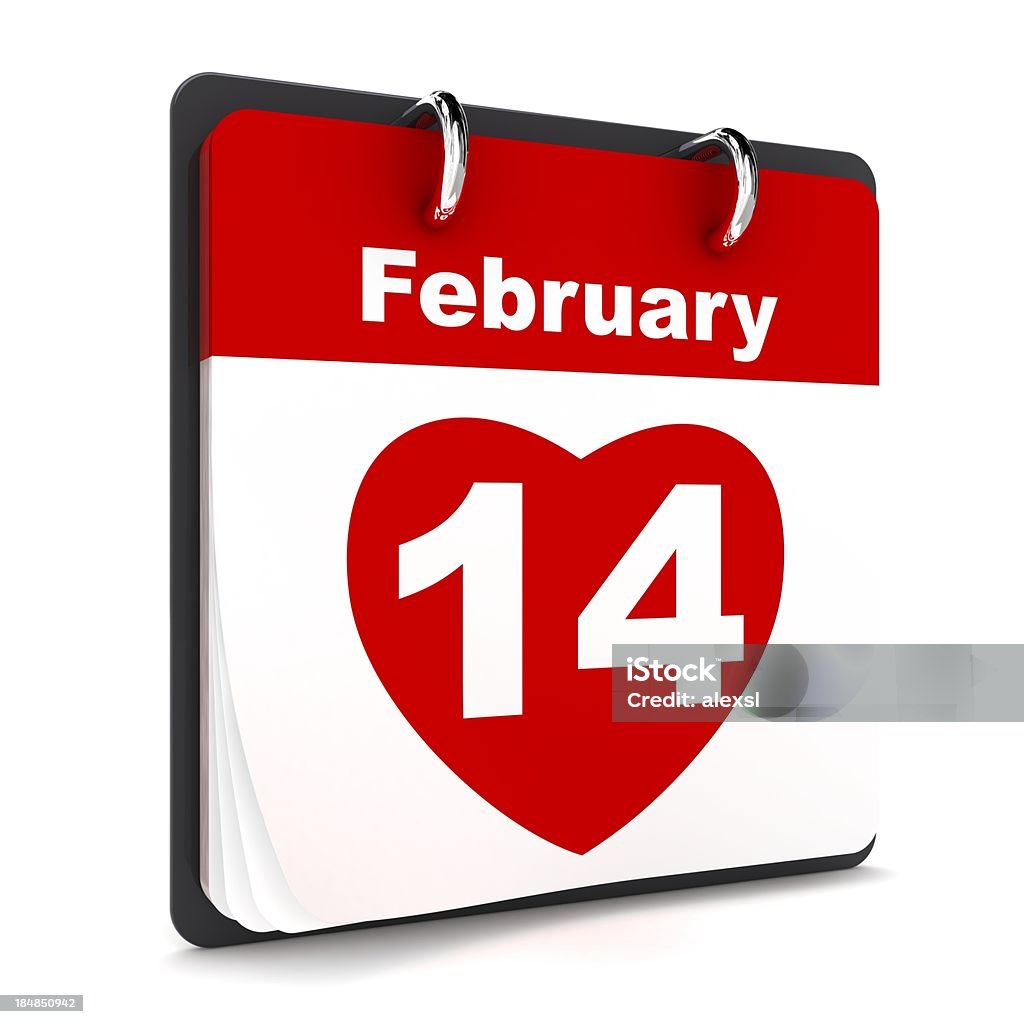 Valentine's Day Calendar  Calendar Stock Photo