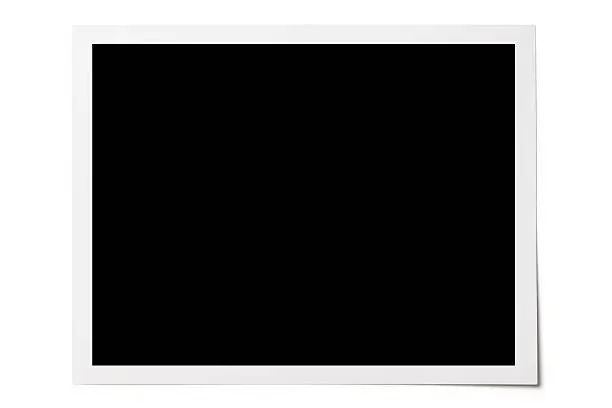 Photo of Isolated shot of blank photo frame on white background