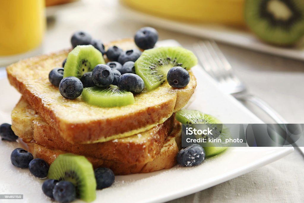 Frühstück-toast - Lizenzfrei Kiwifrucht Stock-Foto